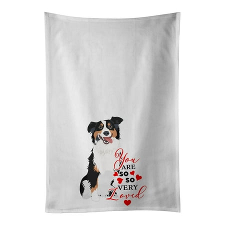 Australian Shepherd Black Tricolor #2 so Loved White Kitchen Towel Set of 2 19 in x 28 in
Australian Shepherd Black Tricolor #2 so Loved White Kitchen Towel Set of 2 19 in x 28 in