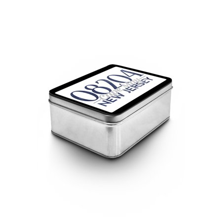 Cape May, New Jersey - 08204 Zip Code (Blue) - Lantern Press Artwork (Keepsake Tin)