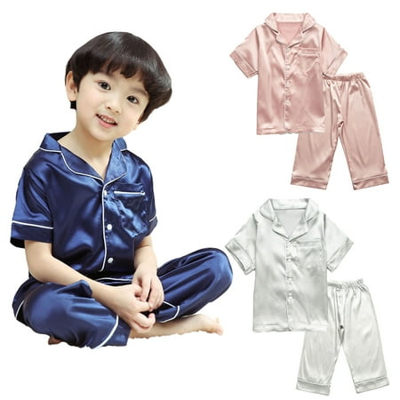MXIEZI Kids Girls Boys Summer Short-Sleeved Long Pants Pajama Set Satin Silky Cute Sleepwear Jammies Outfit for Baby 1-10Years
MXIEZI Kids Girls Boys Summer Short-Sleeved Long Pants Pajama Set Satin Silky Cute Sleepwear Jammies Outfit for Baby 1-10Years