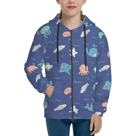 Hoodies for Women Whale Octopus Shrimp Long Sleeve Sweatshirt Drawstring Zip Up Hoodie with Pockets Teen Girl Clothes
Hoodies for Women Whale Octopus Shrimp Long Sleeve Sweatshirt Drawstring Zip Up Hoodie with Pockets Teen Girl Clothes
