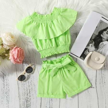 Simplmasygenix Children s Day Gifts Kids Tops Clearance Toddler Baby Girls Fashion Cute Solid Color Off Shoulder Ruffles Top Bow Shorts Suit
Simplmasygenix Children s Day Gifts Kids Tops Clearance Toddler Baby Girls Fashion Cute Solid Color Off Shoulder Ruffles Top Bow Shorts Suit