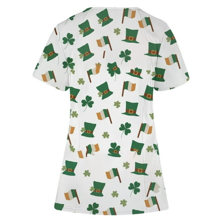 Honeeladyy Clearance under 10$ St. Patrick s Day Scrubs_Tops Women Nurse Working Uniforms Heart Shamrock Print V Neck Short Sleeve Pocket Workwear Top
Honeeladyy Clearance under 10$ St. Patrick s Day Scrubs_Tops Women Nurse Working Uniforms Heart Shamrock Print V Neck Short Sleeve Pocket Workwear Top