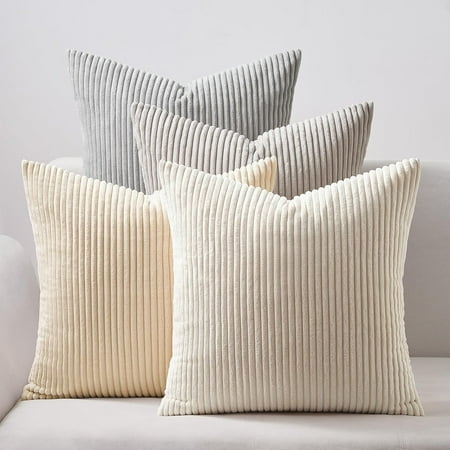 2 Packs Neutral Decorative Throw Pillows Covers 16x16 Inch for Living Room Couch Bed Sofa Rustic Farmhouse Boho Neutral Home Decor Soft Plush Striped Corduroy Square Cushion Case
2 Packs Neutral Decorative Throw Pillows Covers 16x16 Inch for Living Room Couch Bed Sofa Rustic Farmhouse Boho Neutral Home Decor Soft Plush Striped Corduroy Square Cushion Case