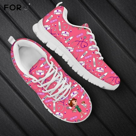 Cartoon Nurse Girl Pattern Woman Flats Shoes Spring/Autumn Mesh Shoes For Women Lace Up Sneakers Nursing Female Casual Footwear
Cartoon Nurse Girl Pattern Woman Flats Shoes Spring/Autumn Mesh Shoes For Women Lace Up Sneakers Nursing Female Casual Footwear