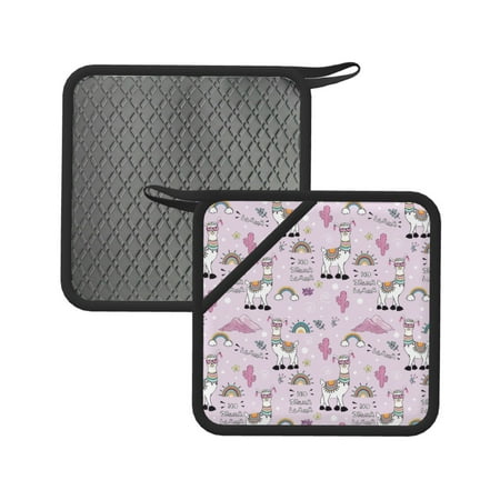 2PCS Pot Holders for Kitchen - Heat Resistant Silicone Pot Holders with Hanging Loop Funny Cute Alpaca Cactus Pink Non Slip Oven Hot Pads Potholders for Decor Baking Cooking Kitchen
2PCS Pot Holders for Kitchen - Heat Resistant Silicone Pot Holders with Hanging Loop Funny Cute Alpaca Cactus Pink Non Slip Oven Hot Pads Potholders for Decor Baking Cooking Kitchen