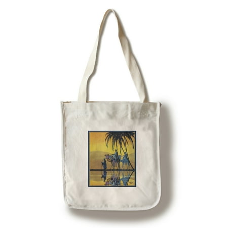 Nature Magazine - Desert Sheikhs on Camels (100% Cotton Tote Bag - Reusable)