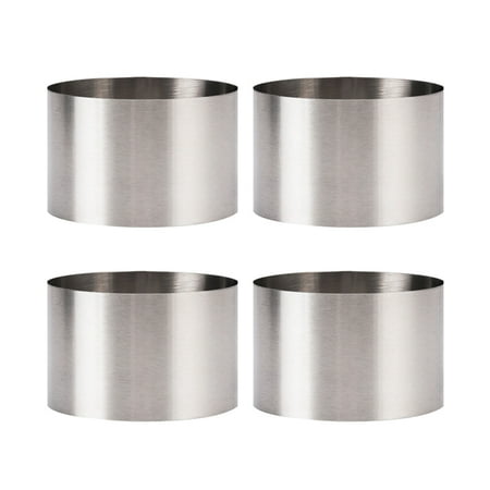 OUNONA 4pcs 6*6*5cm Circular Stainless Steel Mousse Ring Cake Cookie Baking Mold Stainless Steel Biscuit Mould for Baking
OUNONA 4pcs 6*6*5cm Circular Stainless Steel Mousse Ring Cake Cookie Baking Mold Stainless Steel Biscuit Mould for Baking