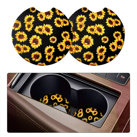 2 Pack Car Coasters for Drinks Absorbent - 2.75 Inch Cute Car Cup Holder Coasters for Women Removable Cup Holder Coaster for Your Car Car Interior Accessories for Women & Girls (Sunflower)
2 Pack Car Coasters for Drinks Absorbent - 2.75 Inch Cute Car Cup Holder Coasters for Women Removable Cup Holder Coaster for Your Car Car Interior Accessories for Women & Girls (Sunflower)
