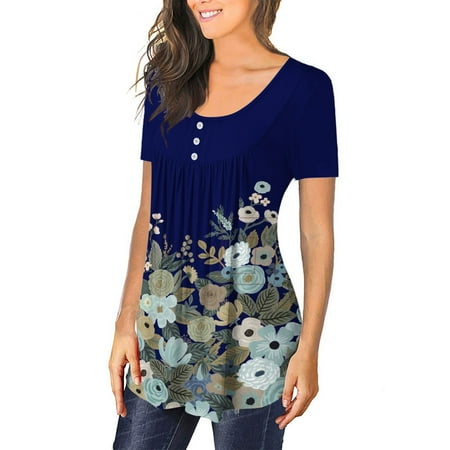 Simplmasygenix Women Tops Summer Clearance Women s Shirt Tees Short Sleeve Round Neck T Shirt Floral Print T-shirt Tops Blouse Gift For Women
Simplmasygenix Women Tops Summer Clearance Women s Shirt Tees Short Sleeve Round Neck T Shirt Floral Print T-shirt Tops Blouse Gift For Women