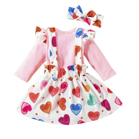 Leonard Baby Valentines Day Dress Set Toddler Girl Letter Love Print Rompers Straps Skirt Headband Casual Suit Kids Long Sleeve 0-18 Months Toddler Girl Skirt with Suspenders Set
Leonard Baby Valentines Day Dress Set Toddler Girl Letter Love Print Rompers Straps Skirt Headband Casual Suit Kids Long Sleeve 0-18 Months Toddler Girl Skirt with Suspenders Set