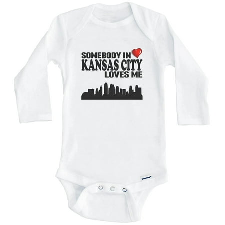 Somebody In Kansas City Loves Me One Piece Baby Bodysuit (Long Sleeve) 0-3 Months White
Somebody In Kansas City Loves Me One Piece Baby Bodysuit (Long Sleeve) 0-3 Months White