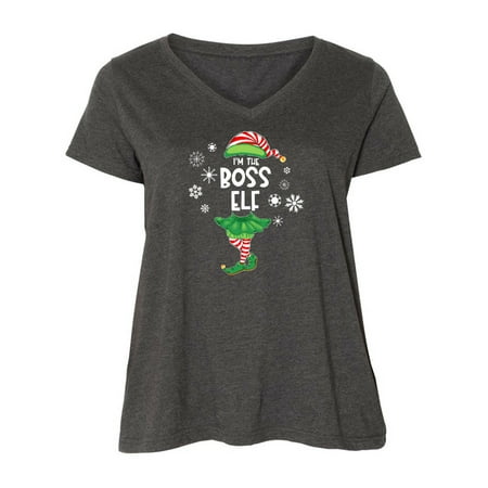 Inktastic Funny Christmas I m the Boss Elf with Shoes and Hat Women s Plus Size V-Neck
Inktastic Funny Christmas I m the Boss Elf with Shoes and Hat Women s Plus Size V-Neck