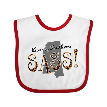 Inktastic Mississippi Kiss my Southern Sass! in Leopard Print Gift Baby Girl Bib 
Inktastic Mississippi Kiss my Southern Sass! in Leopard Print Gift Baby Girl Bib