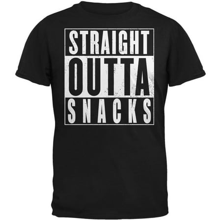 Straight Outta Snacks Black Youth T-Shirt