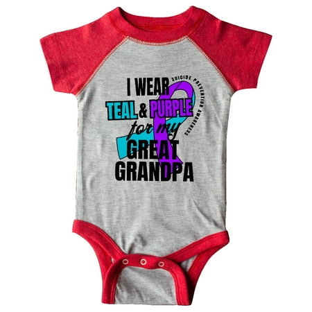 Inktastic Suicide Prevention I Wear Teal and Purple For My Great Grandpa Gift Baby Boy or Baby Girl Bodysuit
Inktastic Suicide Prevention I Wear Teal and Purple For My Great Grandpa Gift Baby Boy or Baby Girl Bodysuit