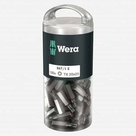 Wera 072450 DIY T27 x 25mm Torx Insert Bit - 100 Pack