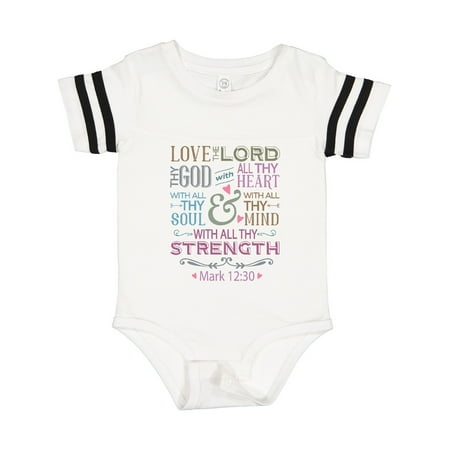 Inktastic Love the Lord Heart Mind Strength Gift Baby Girl Bodysuit