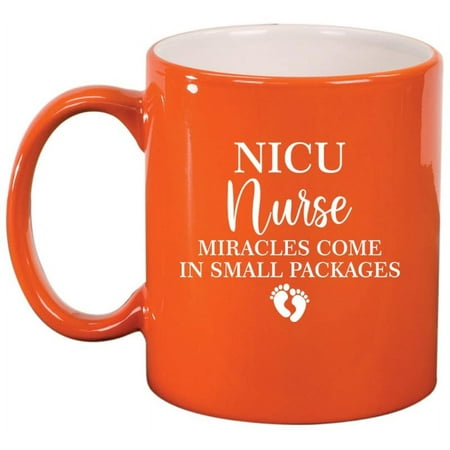 NICU Nurse Miracles Come In Small Packages Ceramic Coffee Mug Tea Cup Gift for Her Him Friend Coworker Wife Husband (11oz Orange)
NICU Nurse Miracles Come In Small Packages Ceramic Coffee Mug Tea Cup Gift for Her Him Friend Coworker Wife Husband (11oz Orange)