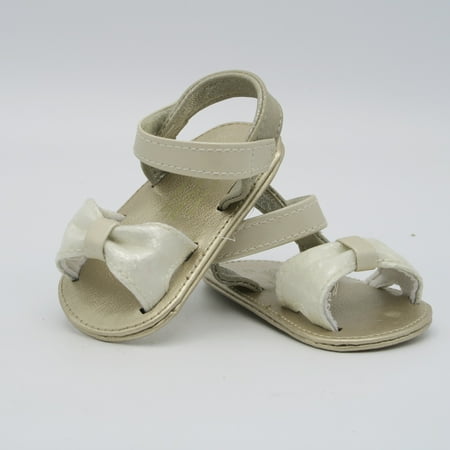 Pre-owned Mayoral Girls Ivory Sandals size: 0-3 Months