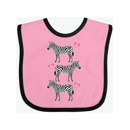 Inktastic Zebra Cute Safari Animal Gift Baby Girl Bib