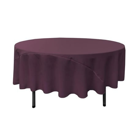 TCpop90R-EggplantP42 Polyester Poplin Tablecloth Eggplant - 90 in. Round