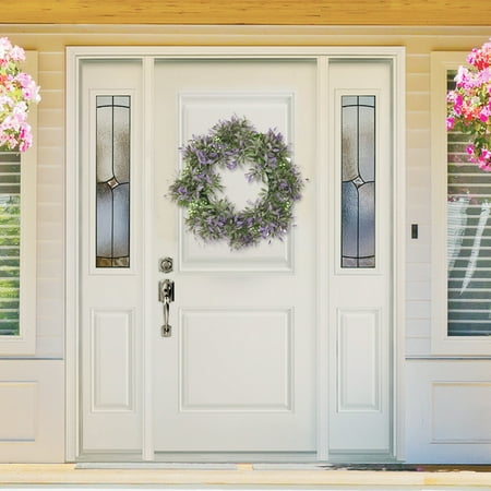 Lavender Simulation Garland Ring Field Pendant Door Knocker Round Wreath