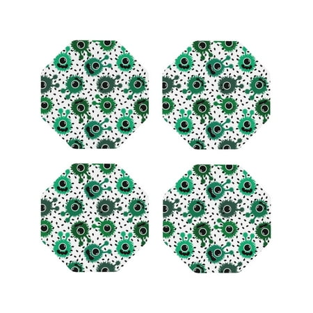 Leather Coasters Set of 4 - Cute cartoon eyes green Lightweight Non-Slip Drink Coasters for Desk Anti-Scalding Desk Cup Coasters for Office Table Decor Octagon
Leather Coasters Set of 4 - Cute cartoon eyes green Lightweight Non-Slip Drink Coasters for Desk Anti-Scalding Desk Cup Coasters for Office Table Decor Octagon