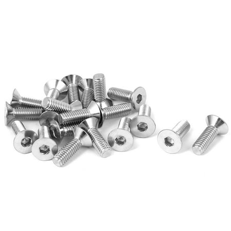 Unique Bargains M6x18mm Stainless Steel Hex Socket Flat Head Countersunk Bolts Screw 20pcs
Unique Bargains M6x18mm Stainless Steel Hex Socket Flat Head Countersunk Bolts Screw 20pcs