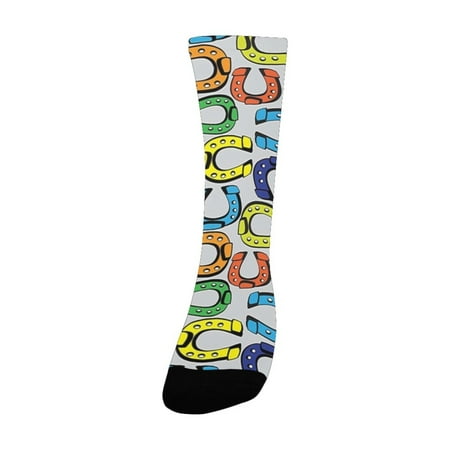 Horseshoe Decor Collection colored horseshoe prosperous wish sign magic power horse farmhouse steel Women s Custom Socks (Made In USA)
Horseshoe Decor Collection colored horseshoe prosperous wish sign magic power horse farmhouse steel Women s Custom Socks (Made In USA)