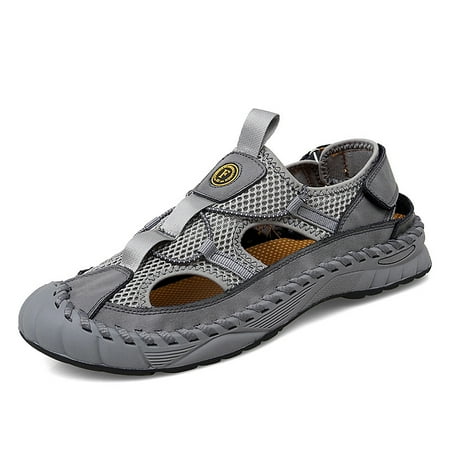 Men Sandals Leather Male Beach Outdoor Hiking Shoes Non-Slip Casual Breathable Sneakers Rubber Sport (Color : D Size : 42)
Men Sandals Leather Male Beach Outdoor Hiking Shoes Non-Slip Casual Breathable Sneakers Rubber Sport (Color : D Size : 42)
