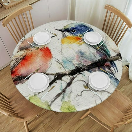 Patifu Birds Branch Watercolor Round Tablecloth with Elastic Edge Stain-Resistant & Washable for Indoor Outdoor Restaurants Weddings Parties 42 -46
Patifu Birds Branch Watercolor Round Tablecloth with Elastic Edge Stain-Resistant & Washable for Indoor Outdoor Restaurants Weddings Parties 42 -46