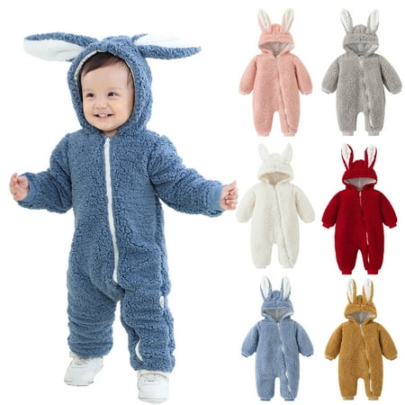 PEZHADA Boys Girls Fall Winter Romper Jumpsuit Toddler Baby Color Plush Cute Rabbit Ears Winter Thick Jumpsuit Romper Khaki
PEZHADA Boys Girls Fall Winter Romper Jumpsuit Toddler Baby Color Plush Cute Rabbit Ears Winter Thick Jumpsuit Romper Khaki