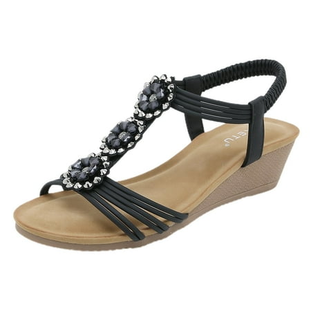 PMUYBHF Black Platform Sandals Ladies Shoes Wedge Platform Sandals Bohemian Flowers Rhinestone Wedge Comfortable Roman Shoes
PMUYBHF Black Platform Sandals Ladies Shoes Wedge Platform Sandals Bohemian Flowers Rhinestone Wedge Comfortable Roman Shoes