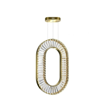 LED Chandelier with Brass Finish
