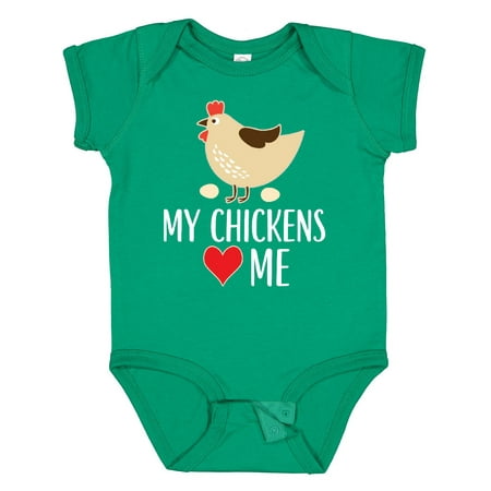 Inktastic My Chickens Love Me Gift Baby Boy or Baby Girl Bodysuit