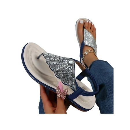 Daeful Womens Thong Sandals Beach Flat Sandal Summer Casual Shoes Lightweight Slip On Flip Flops Women Comfort Navy Blue 8.5
Daeful Womens Thong Sandals Beach Flat Sandal Summer Casual Shoes Lightweight Slip On Flip Flops Women Comfort Navy Blue 8.5