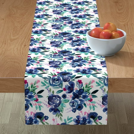 Cotton Sateen Table Runner 90 - Blue Floral Bohemian Chic Rose Garden Botanical Nursery Flower Cosmos Print Custom Table Linens by Spoonflower
Cotton Sateen Table Runner 90 - Blue Floral Bohemian Chic Rose Garden Botanical Nursery Flower Cosmos Print Custom Table Linens by Spoonflower