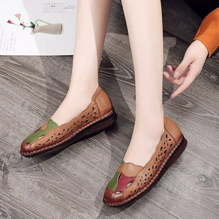 ERTUTUYI Women s Fashion Retro Hollow Shallow Mouth Soft Sole Flat Single Shoes Round Toe Green Lazy Shoes Brown 37
ERTUTUYI Women s Fashion Retro Hollow Shallow Mouth Soft Sole Flat Single Shoes Round Toe Green Lazy Shoes Brown 37