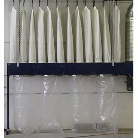 38 x 72 x 6 mil Clear Eco-Manufactured Plastic Dust Collector Bags (Roll of 45)