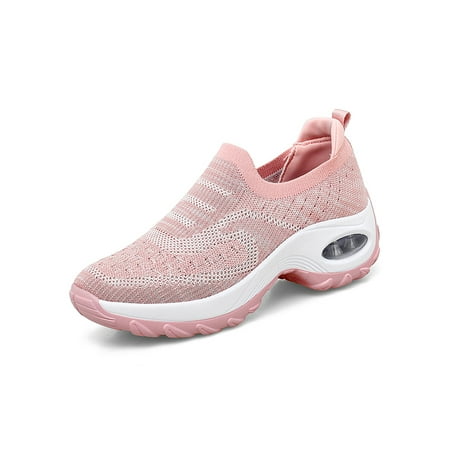 Tenmix Women Sneakers Slip On Sock Shoe Air Cushion Athletic Shoes Workout Sneaker Ladies Patchwork Elastic Loafers Pink 5.5 
Tenmix Women Sneakers Slip On Sock Shoe Air Cushion Athletic Shoes Workout Sneaker Ladies Patchwork Elastic Loafers Pink 5.5