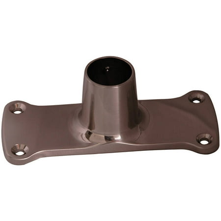Decor Plumbing Rectangular Shower Rod Flange Brushed Nickel