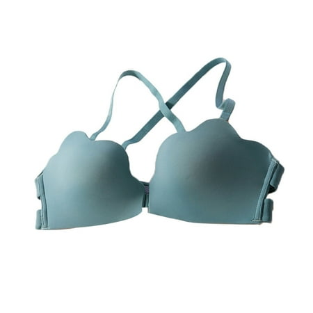 YXGla Women Sexy Solid Color Front Closure Strappy Wireless Padded Push up Thin Bra
YXGla Women Sexy Solid Color Front Closure Strappy Wireless Padded Push up Thin Bra