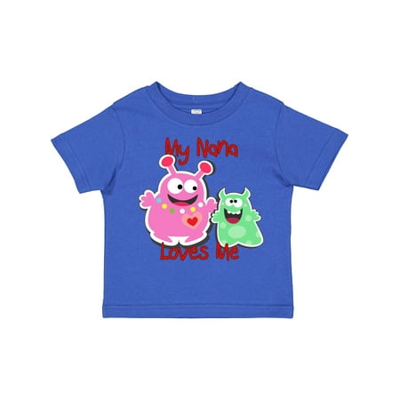 Inktastic My Nana Loves Me Monster Gift Toddler Boy or Toddler Girl T-Shirt