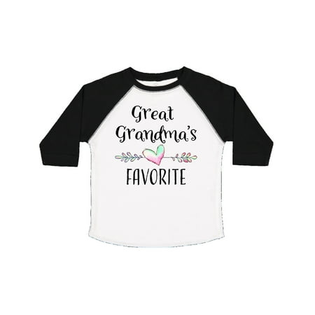 

Inktastic Great Grandmas Favorite- Heart Great Grandchild Gift Toddler Boy or Toddler Girl T-Shirt
