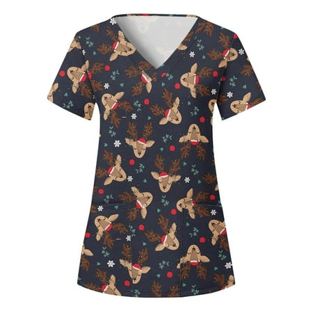 Crop Tops for Women Sequin Tops for Women Women s Fashion Short Sleeve V-Neck Tops Working Uniform Printing Pocket Blouse Tops High Top Women Maternity Tops on Sales Off-white L
Crop Tops for Women Sequin Tops for Women Women s Fashion Short Sleeve V-Neck Tops Working Uniform Printing Pocket Blouse Tops High Top Women Maternity Tops on Sales Off-white L