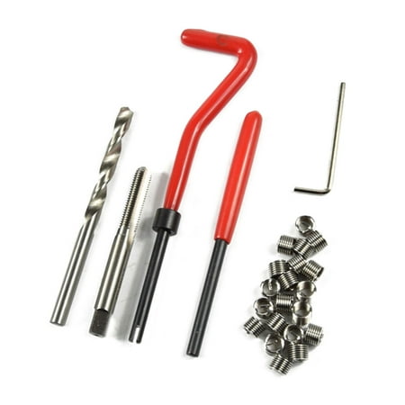 

25 Pcs Coil Drill Tool Metric Thread Repair Insert Kit for Ideal for Restoring Damaged Threads Stripped Internal Threads