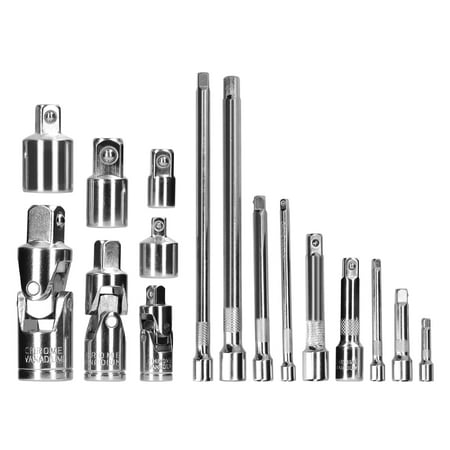 Suzicca 16pcs Drive Tool Socket Adapters Accessory Set Includes 9pcs Extensions Rod 3pcs Universal Joints 4pcs Impact Socket Set Professional Adapters Accessories Kit
Suzicca 16pcs Drive Tool Socket Adapters Accessory Set Includes 9pcs Extensions Rod 3pcs Universal Joints 4pcs Impact Socket Set Professional Adapters Accessories Kit