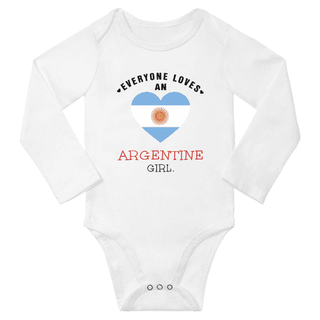 Everyone Loves An Argentine Girl Baby Long Slevve Bodysuits Unisex Gifts (White 12-18 Months)
Everyone Loves An Argentine Girl Baby Long Slevve Bodysuits Unisex Gifts (White 12-18 Months)
