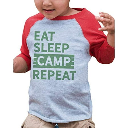 7 ate 9 Apparel Kid s Eat Sleep Camp Repeat Red Raglan
7 ate 9 Apparel Kid s Eat Sleep Camp Repeat Red Raglan