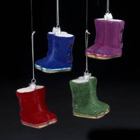 2.75" Noble Gem Flockd Fashion Boots 4 Assorted